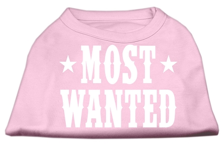 Most Wanted Screen Print Shirt Light Pink XS